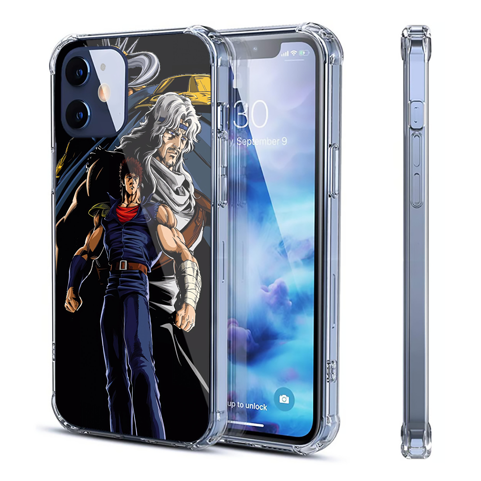 （画像用） 北斗の拳 Fist of the North Star 【iPhone 12シリーズ対応】透明スマホケース（クリアソフトケース）